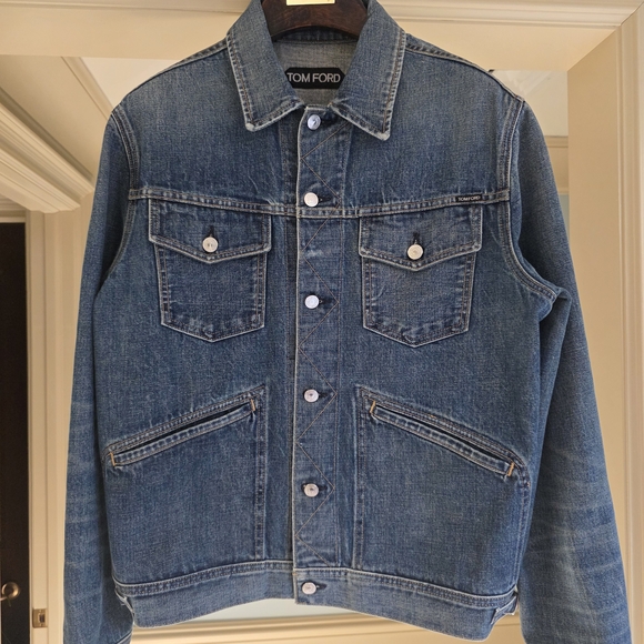 Tom Ford Men's Blue Denim Jacket - Picture 2 of 16